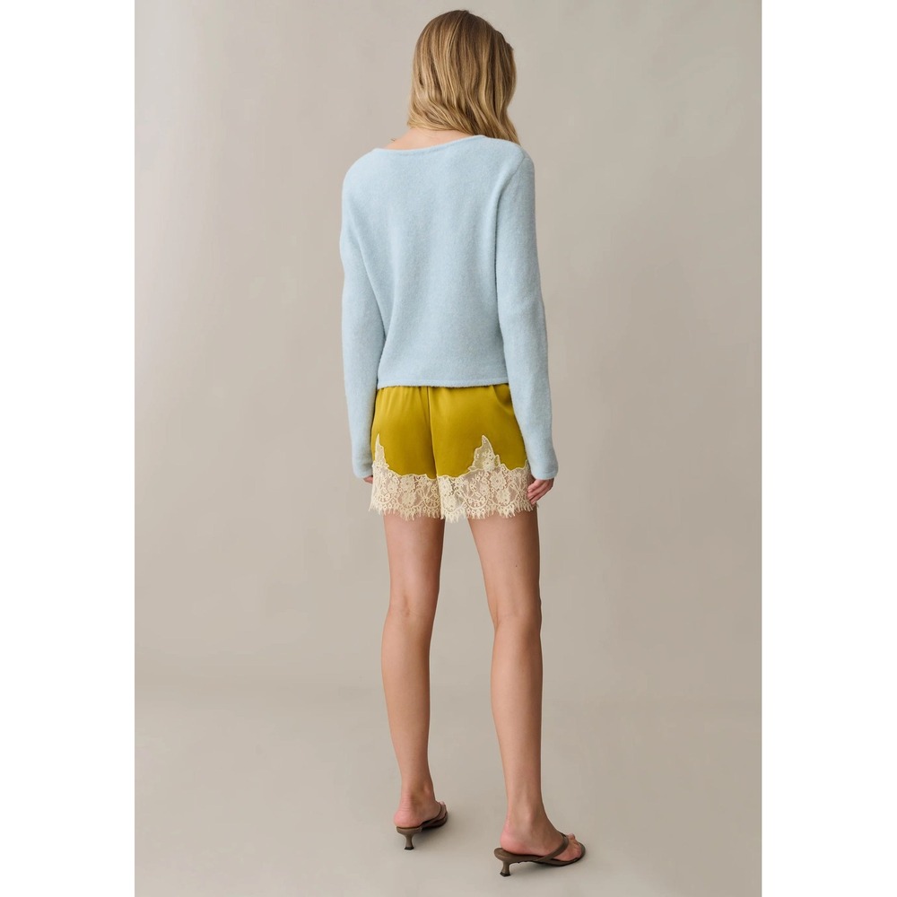 NWT Sorella Rosa Silk Lace Trim Short in Mango - Size Large - Picture 4 of 6
